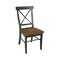 International Concepts X-Back Chair, Solid Wood Seat, Set of 2 Chairs, Hickory/Washed Coal C45-613P - alternate 8